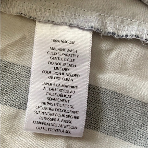 White and blue striped off the shoulder top S - Picture 7 of 7